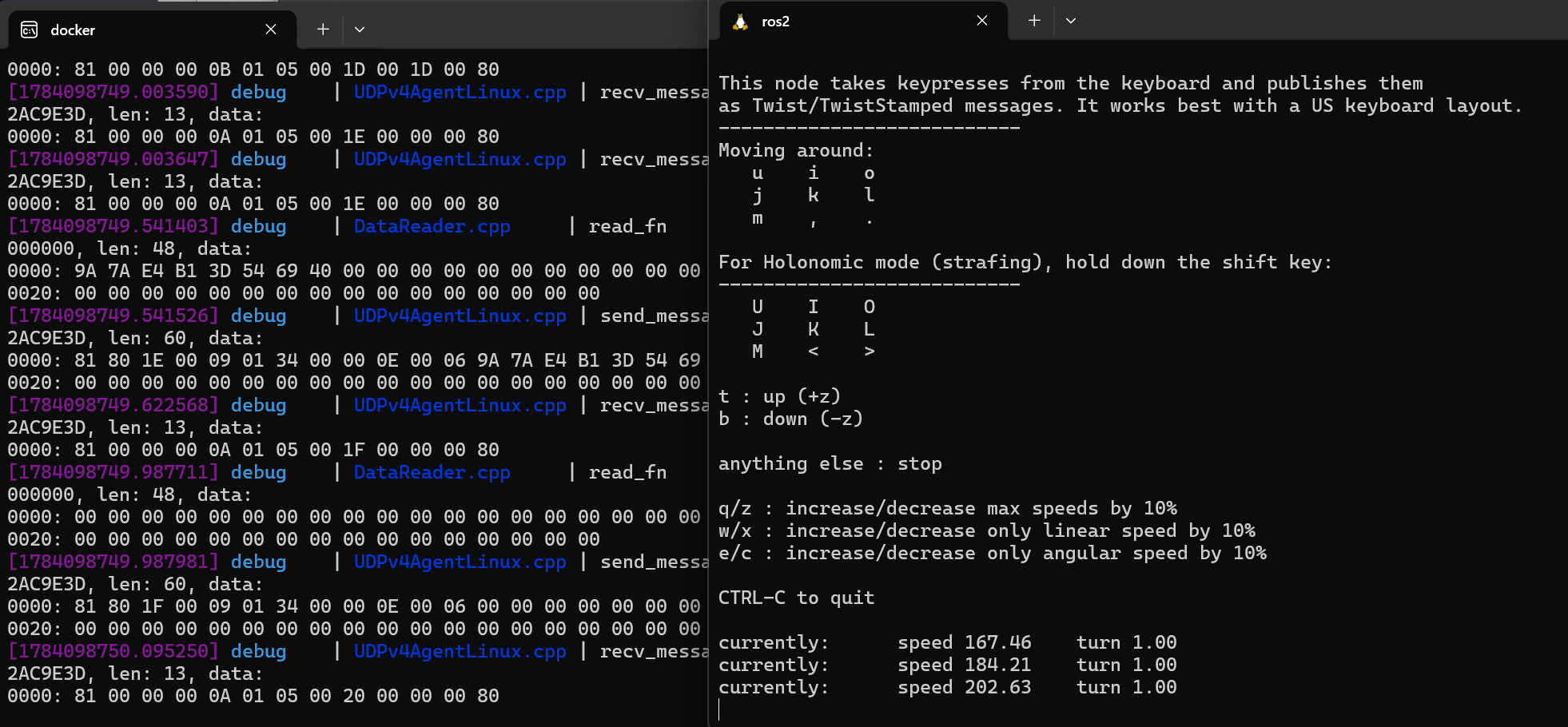 Agent teleop_twist_keyboard