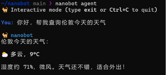 NanoBot CLI 使用示例