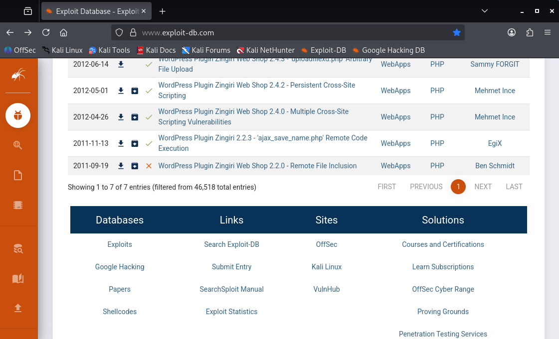 ExploitDB中的漏洞代码
